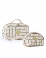 Necessaire Remédios | Vichy Verde Menta + Listrado Verde Menta