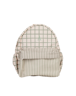 Mochila Kids + Estojo | Vichy Verde Menta + Listrado Verde Menta