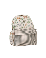 Mochila Kids + Estojo | Safari + Listrado Verde Escuro