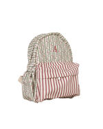 Mochila Kids + Estojo | Raminho De Flor + Listrado Vinho