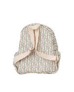 Mochila Kids + Estojo | Raminho De Flor + Listrado Vinho