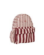 Mochila Kids + Estojo | Mini Florzinhas + Listrado Vinho