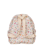 Mochila Kids + Estojo | Floral Cru + Listrado Vinho