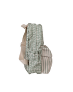 Mochila Kids + Estojo | Florzinhas Verde Menta + Listrado Verde Menta