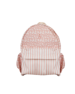 Mochila Kids + Estojo | Florzinhas Rose + Listrado Rose