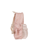 Mochila Kids + Estojo | Florzinhas Rose + Listrado Rose
