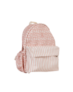 Mochila Kids + Estojo | Florzinhas Rose + Listrado Rose