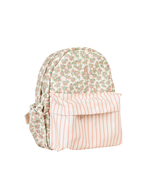 Mochila Kids + Estojo | Floral Sementinhas Rose + Listrado Rose