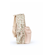 Mochila Kids + Estojo | Floral Sementinhas Rose + Listrado Rose