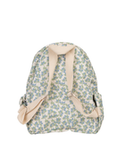 Mochila Kids + Estojo | Floral Sementinhas Azul + Listrado Azul Claro
