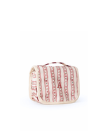 Necessaire Cabide | Mini Florzinhas + Listrado Vinho