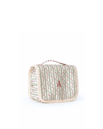 Necessaire Cabide | Raminho De Flor + Listrado Vinho