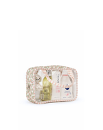 Necessaire Com Visor | Floral Sementinhas Rose + Listrado Rose