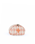 Necessaire Remédios | Losango 2 Cores Rose E Rose Claro + Florzinhas Rose