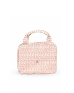 Necessaire 2 Lados | Florzinhas Rose + Listrado Rose