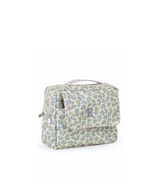 Necessaire 2 Zíperes | Floral Sementinhas Azul + Listrado Azul Claro
