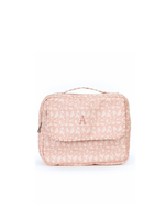 Necessaire 2 Zíperes | Florzinhas Rose + Listrado Rose