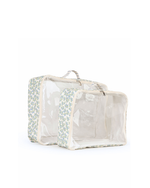 Organizador De Mala | Floral Sementinhas Azul + Listrado Azul Claro