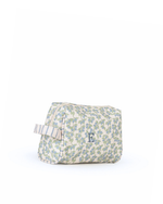 Necessaire Pequena | Floral Sementinhas Azul + Listrado Azul Claro