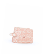 Necessaire Pequena | Florzinhas Rose + Listrado Rose
