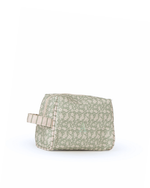 Necessaire Pequena | Florzinhas Verde Menta + Listrado Verde Menta