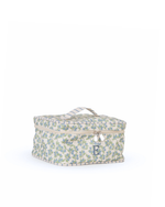 Necessaire Frasqueira | Floral Sementinhas Azul + Listrado Azul Claro