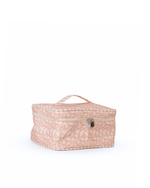 Necessaire Frasqueira | Florzinhas Rose + Listrado Rose