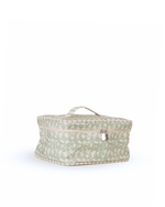 Necessaire Frasqueira | Florzinhas Verde Menta + Listrado Verde Menta