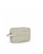 Necessaire Estojo | Florzinhas Verde Menta + Listrado Verde Menta