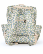 Mochila Adulto | Floral Sementinhas Azul + Listrado Azul Claro