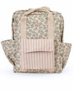 Mochila Adulto | Floral Sementinhas Rose + Listrado Rose
