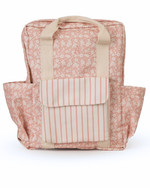 Mochila Adulto | Florzinhas Rose + Listrado Rose