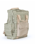 Mochila Adulto | Florzinhas Verde Menta + Listrado Verde Menta