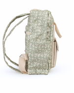 Mochila Adulto | Florzinhas Verde Menta + Listrado Verde Menta