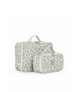 Kit Necessaire Maletinha | Floral Sementinhas Azul + Listrado Azul Claro