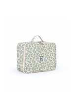 Kit Necessaire Maletinha | Floral Sementinhas Azul + Listrado Azul Claro