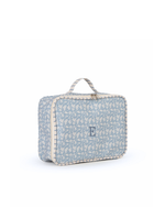 Kit Necessaire Maletinha | Florzinhas Azul Jeans + Listrado Azul Claro