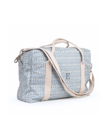 Bolsa Trip | Florzinhas Azul Jeans + Listrado Azul Claro