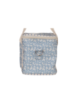 Lancheira Térmica | Florzinhas Azul Jeans + Listrado Azul Claro