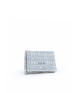 Porta Carregador | Florzinhas Azul Jeans + Listrado Azul Claro
