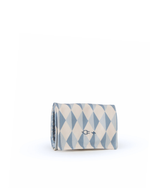 Porta Carregador | Losango 2 Cores Azul Jeans E Azul Claro + Florzinhas Azul Jeans