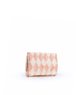 Porta Carregador | Losango 2 Cores Rose E Rose Claro + Florzinhas Rose