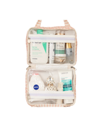 Necessaire 2 Lados | Florzinhas Rose + Listrado Rose