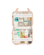 Necessaire 2 Lados | Losango 2 Cores Rose E Rose Claro + Florzinhas Rose