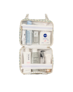 Necessaire 2 Lados | Floral Sementinhas Azul + Listrado Azul Claro