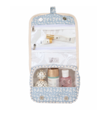 Necessaire Cabide | Florzinhas Azul Jeans + Listrado Azul Claro