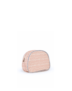 Necessaire Meia Lua Com Bolsos | Florzinhas Rose + Florzinhas Azul Jeans