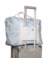Bolsa Trip | Florzinhas Azul Jeans + Listrado Azul Claro
