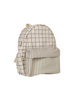 Mochila Kids + Estojo | Vichy Verde Menta + Listrado Verde Menta