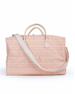 Mala Básica | Florzinhas Rose + Listrado Rose